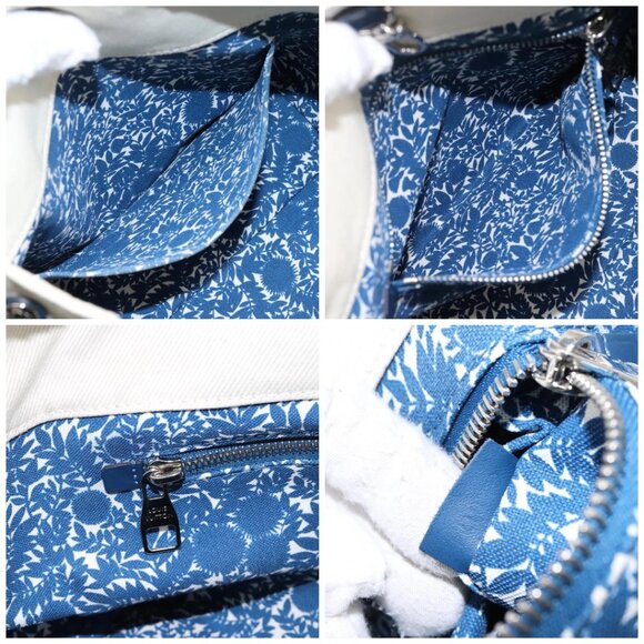 LOUIS VUITTON Cabas PM Tote Bag Canvas White Blue M94504 LV Auth ep5538 - Picture 15 of 16